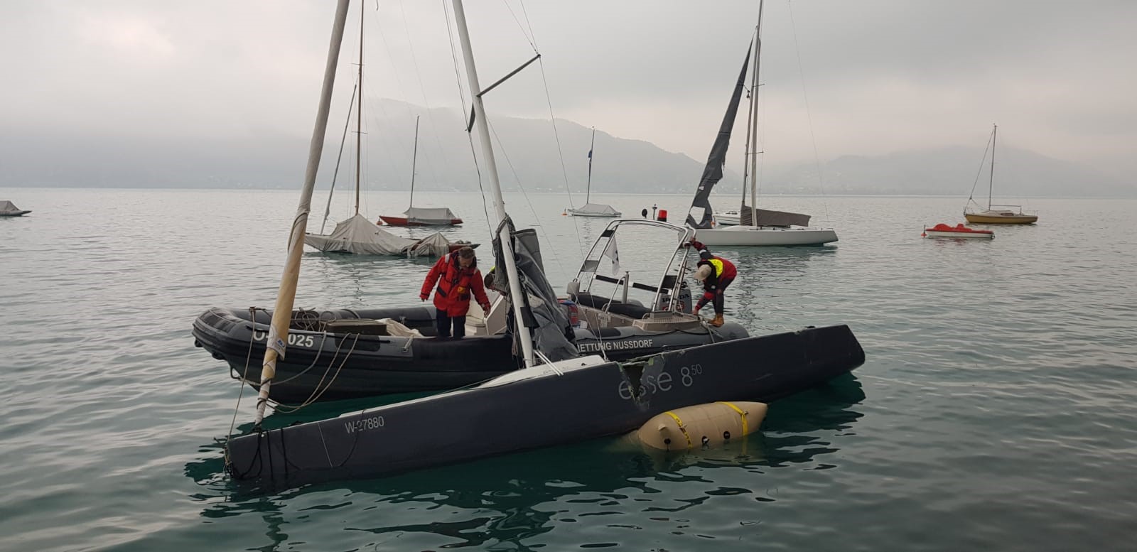 Bootsbergungen nach Fönsturm am Attersee - ÖWR Nussdorf